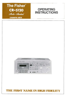 Fisher CR-5120 - Owners Manual 